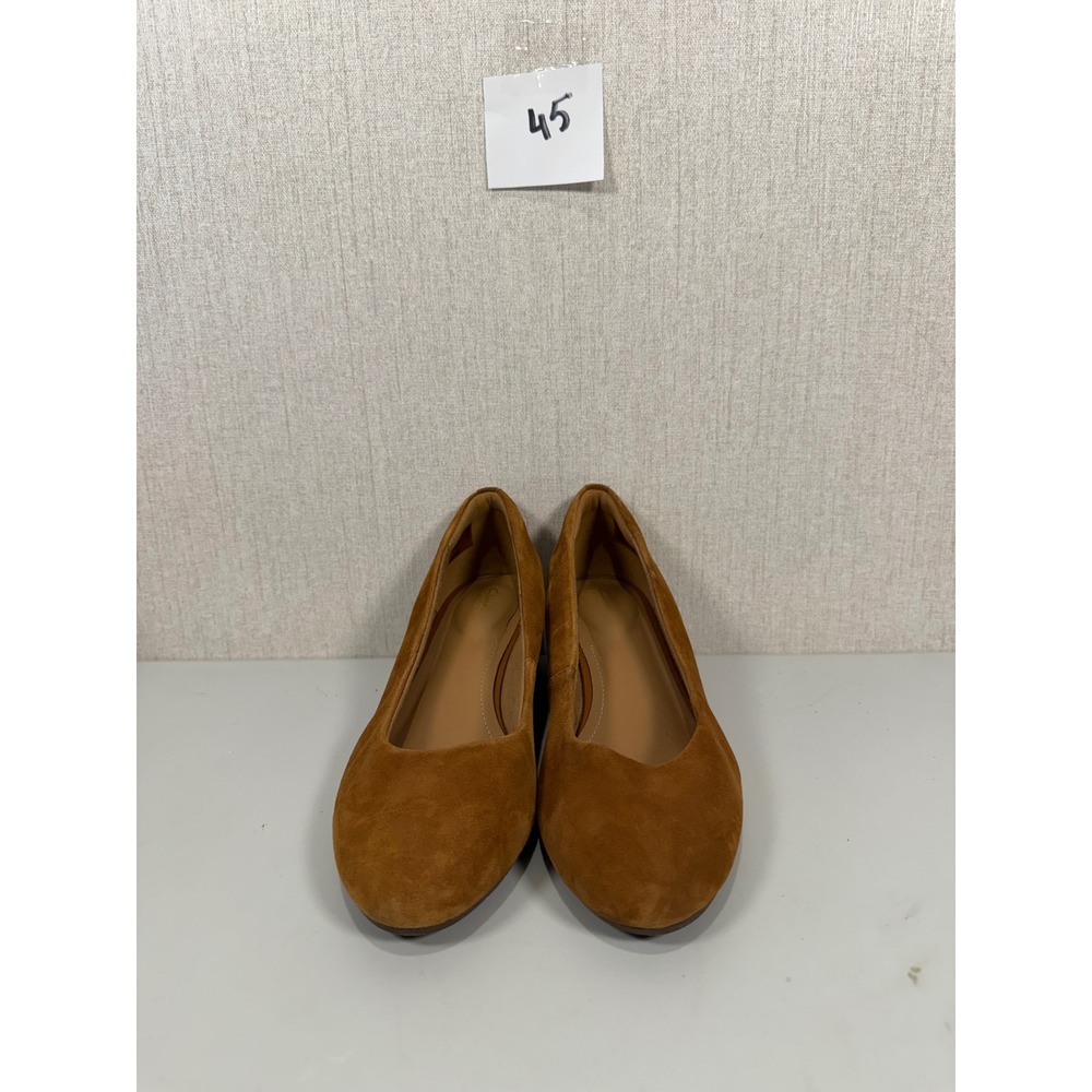 Clarks Vendra Bloom Brown Suede Wedge Heels Women's 9.5M Career Office‎ Academia - Picture 5 of 11